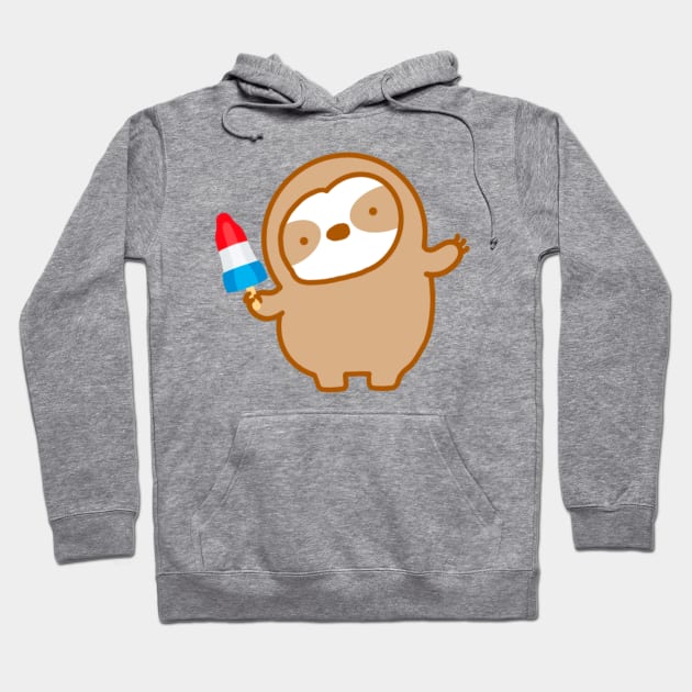 Patriotic Fourth of July Popsicle Sloth Hoodie by theslothinme